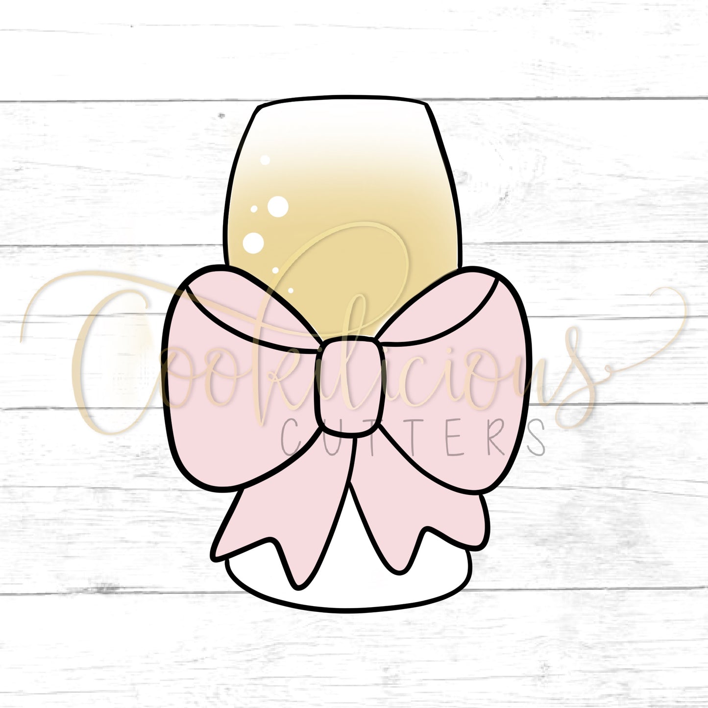 Wine Glass with Bow