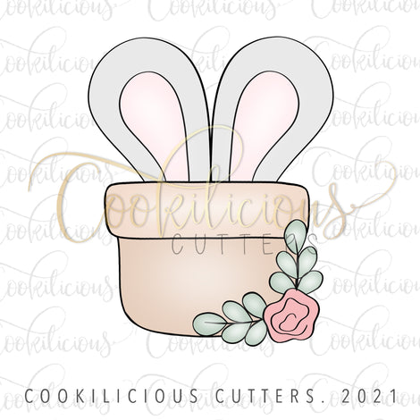 STL - BUNNY EARS IN POT