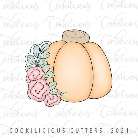 STL - Floral Cute Pumpkin