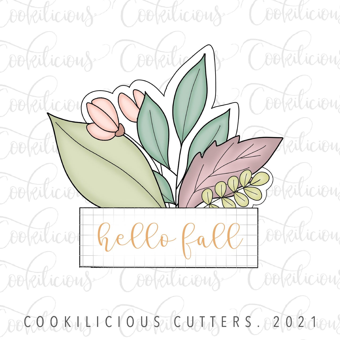 STL - Fall Floral Plaque