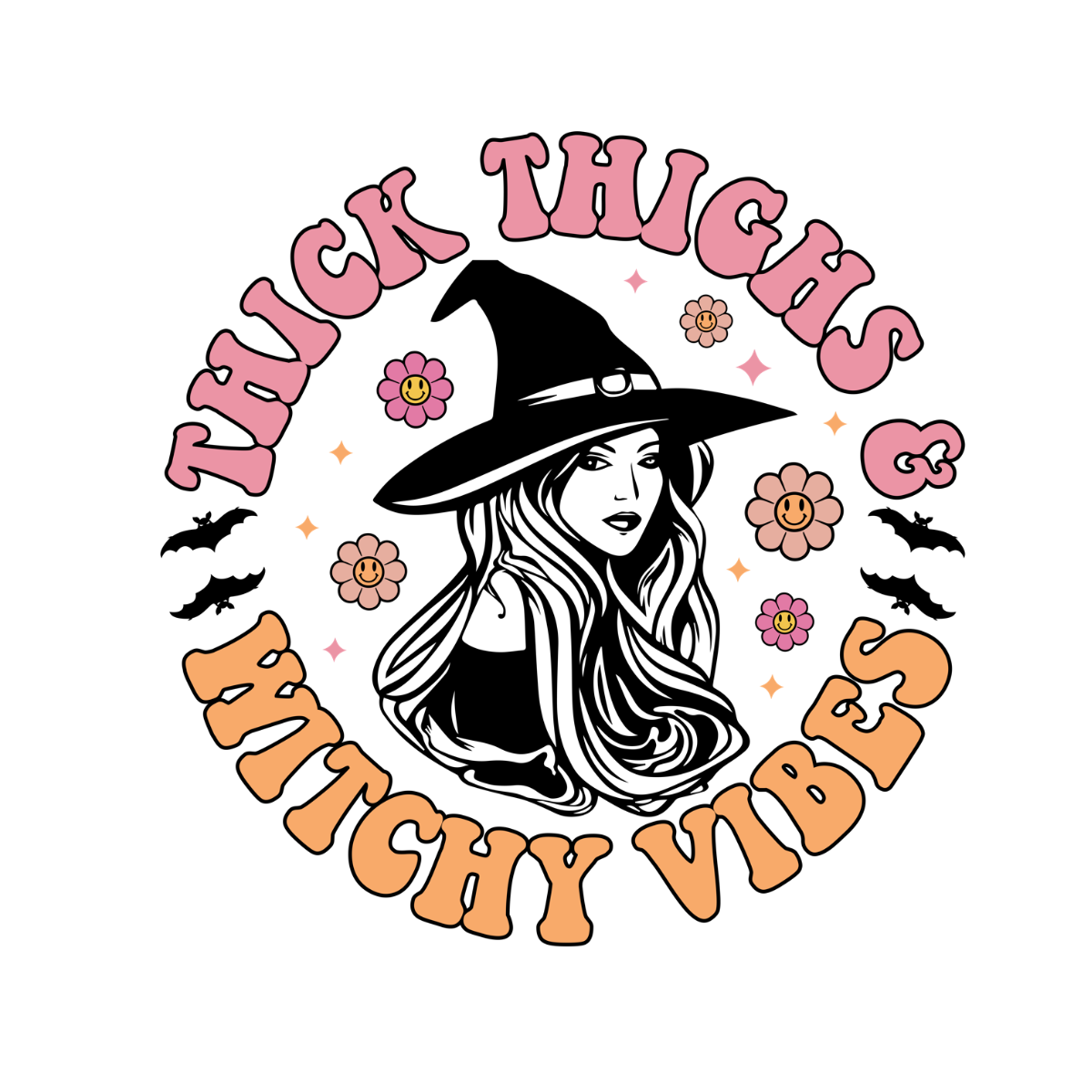 Thick Thighs Witch Sticker