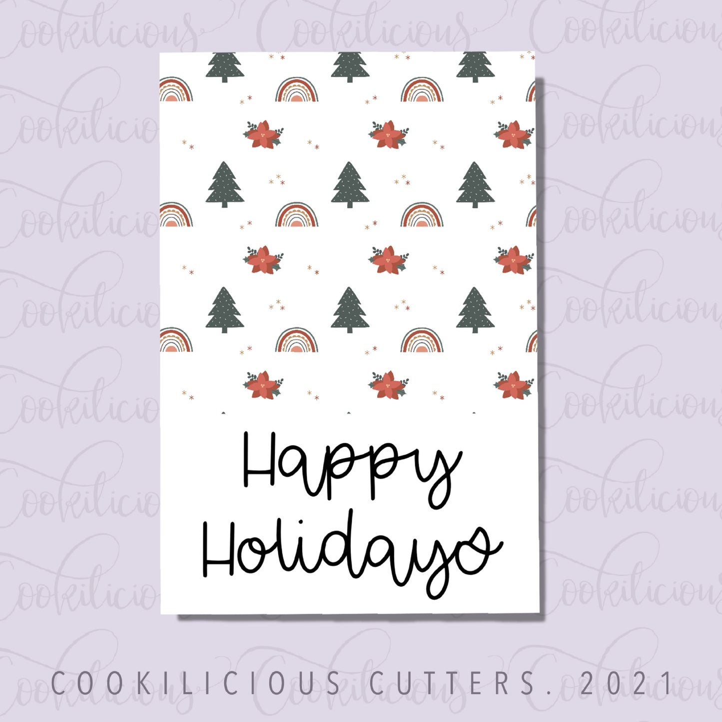 Happy Holidays Rectangle Tag