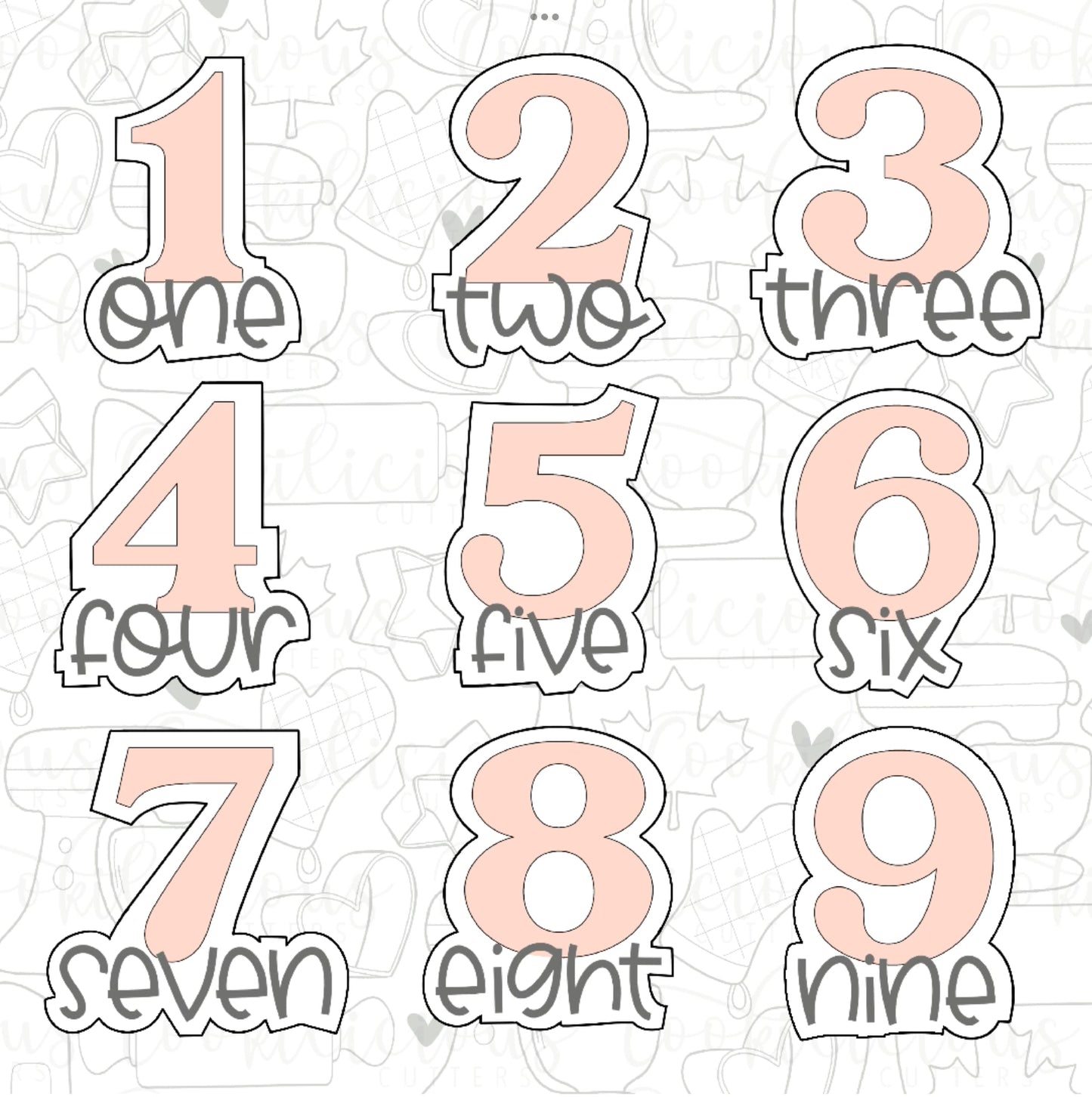 Chunky Hand Lettered Numbers