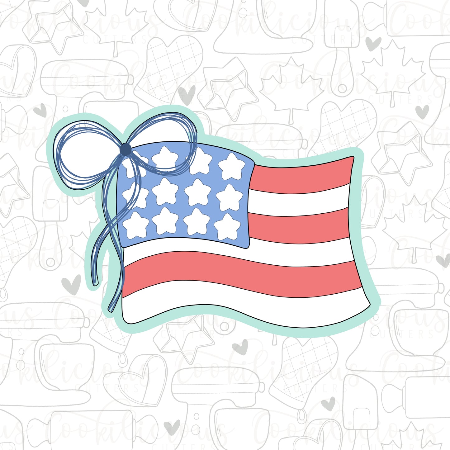 USA Flag with Bow