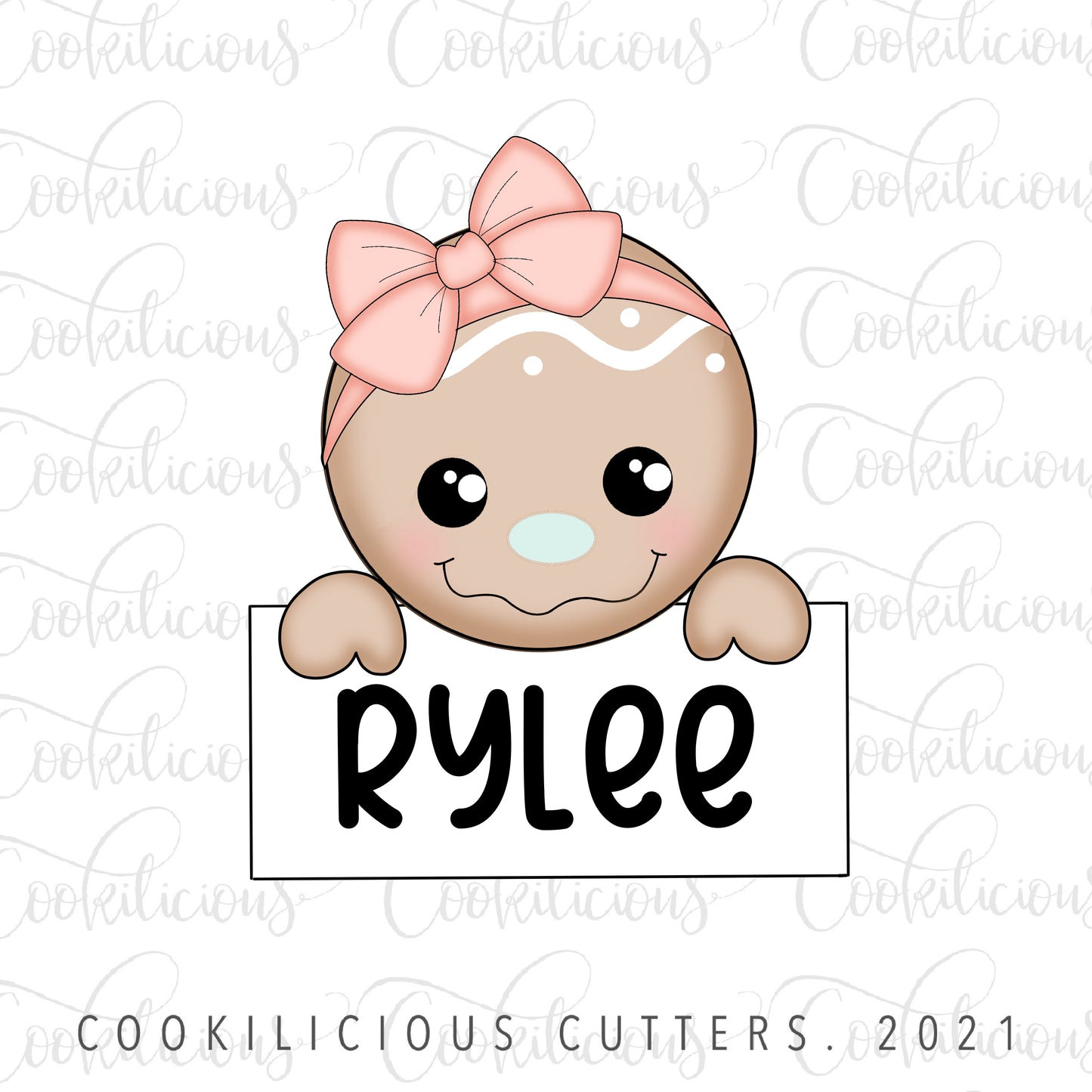 STL - Gingerbread Girl Bow02