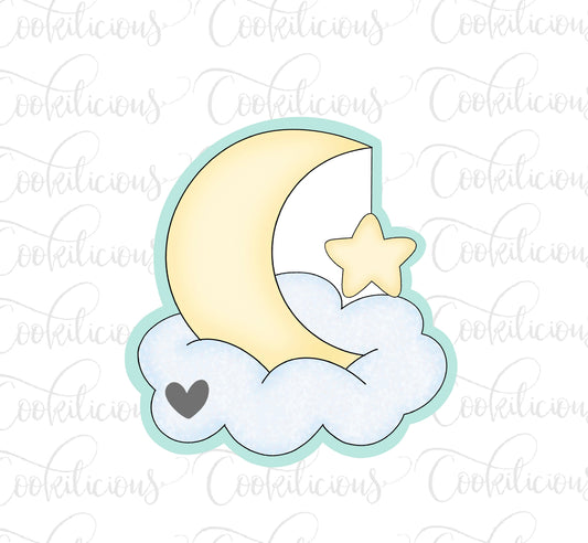 STL - MOON AND CLOUD