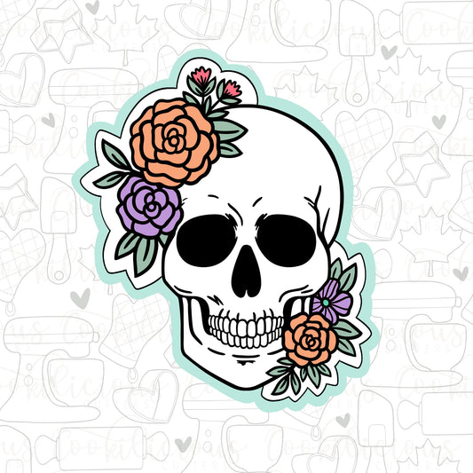 STL - FLOWER SKULL