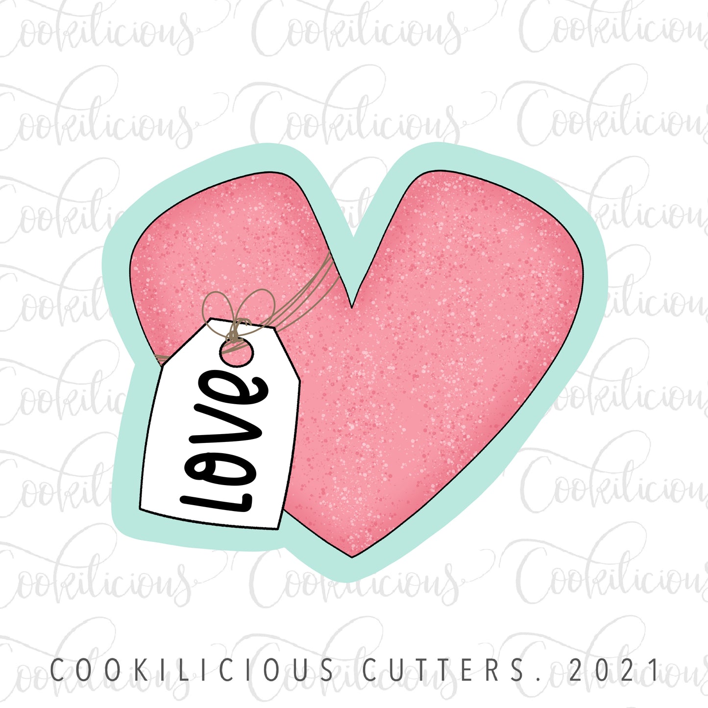 STL - CHUNKY HEART TAG