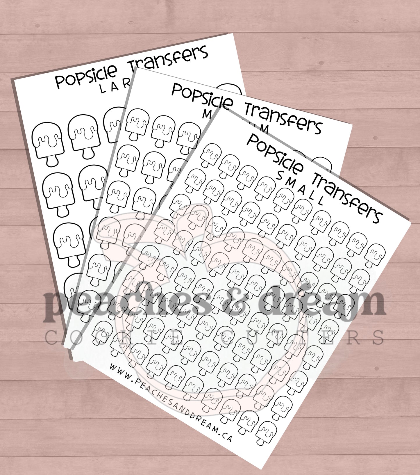 Popsicle Royal Icing Transfer Sheet