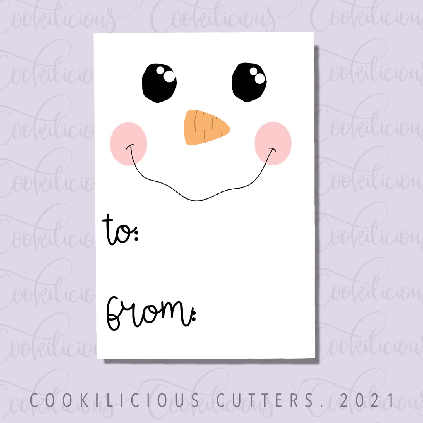 Snowman Name Rectangle Tag