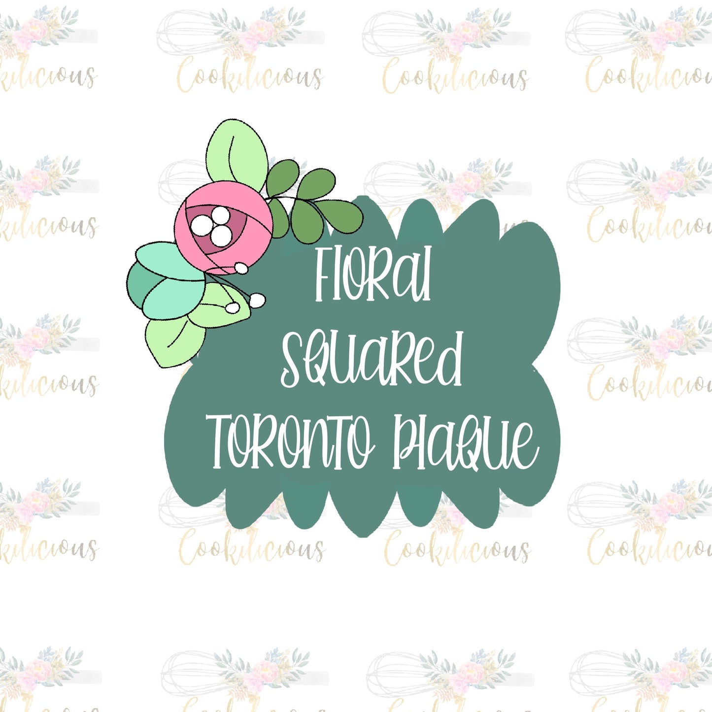 Floral Toronto Squared Plaque