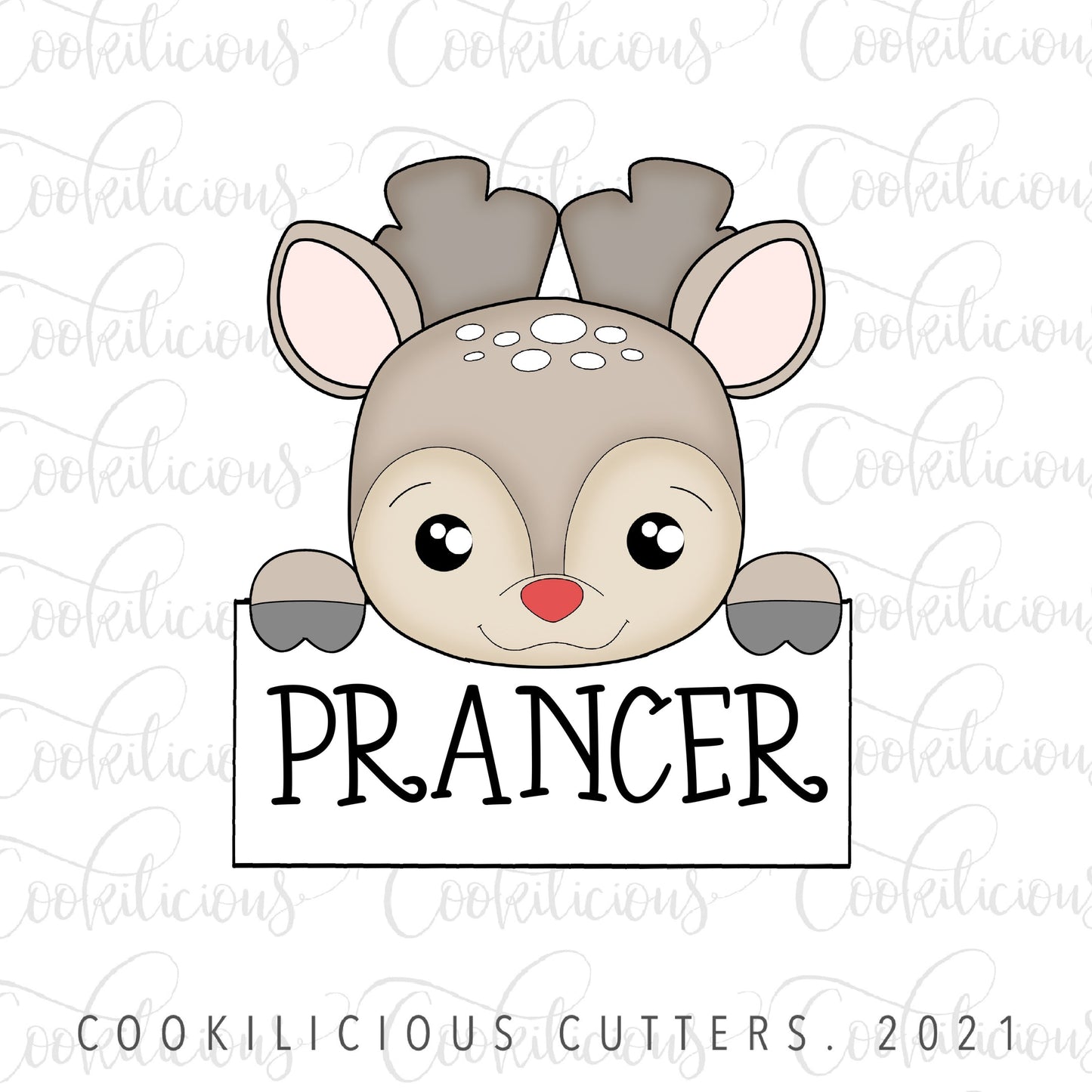 STL - CUTIE REINDEER PLAQUE